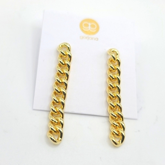 Gorjana Gold Chain Drop Earrings - Picture 2 of 3